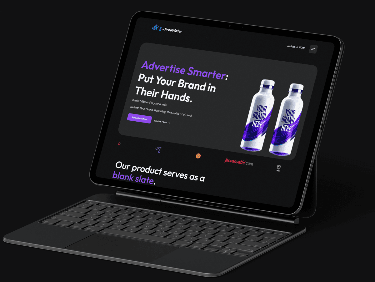 FreeWater - Animated Landing Page Design by SARVAYA